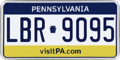 PA license plate LBR9095
