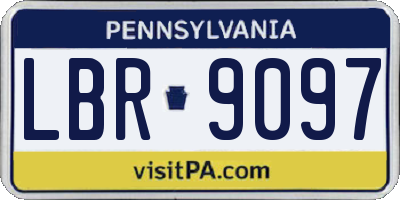PA license plate LBR9097