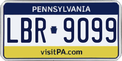 PA license plate LBR9099