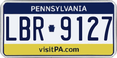 PA license plate LBR9127