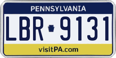 PA license plate LBR9131