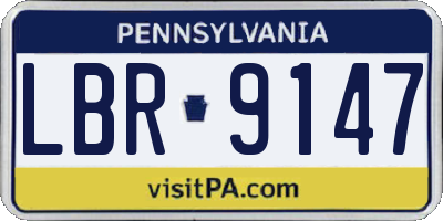 PA license plate LBR9147
