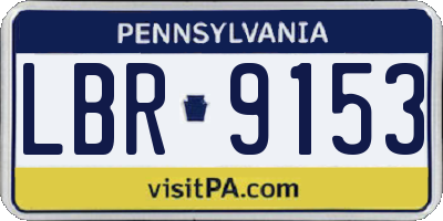 PA license plate LBR9153