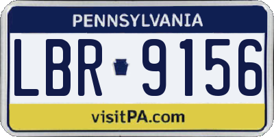 PA license plate LBR9156