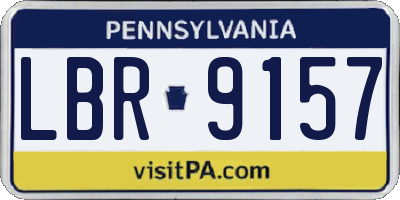 PA license plate LBR9157