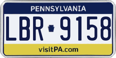 PA license plate LBR9158