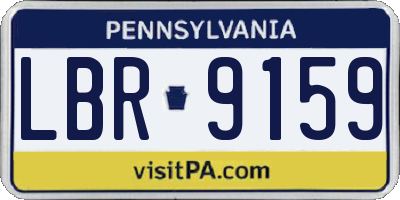 PA license plate LBR9159