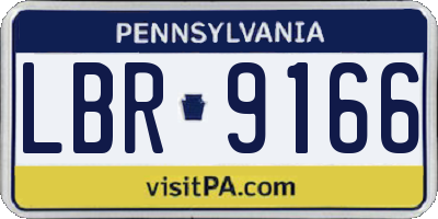 PA license plate LBR9166