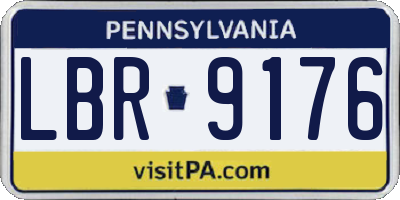 PA license plate LBR9176
