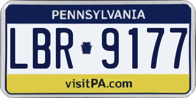 PA license plate LBR9177