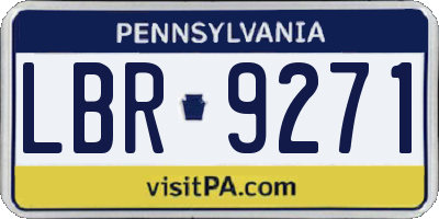 PA license plate LBR9271