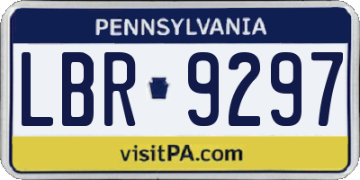 PA license plate LBR9297