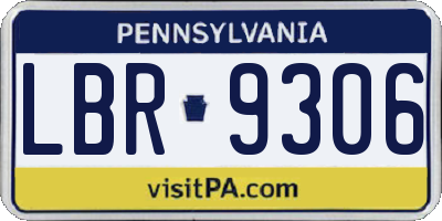 PA license plate LBR9306