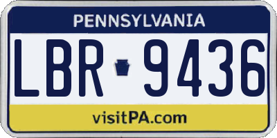 PA license plate LBR9436