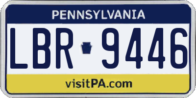PA license plate LBR9446