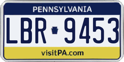 PA license plate LBR9453
