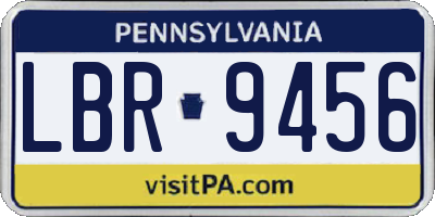 PA license plate LBR9456