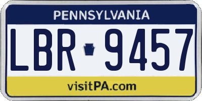 PA license plate LBR9457