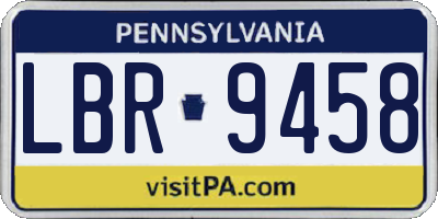 PA license plate LBR9458