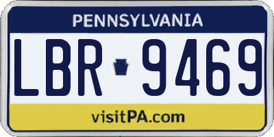 PA license plate LBR9469
