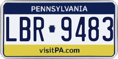 PA license plate LBR9483