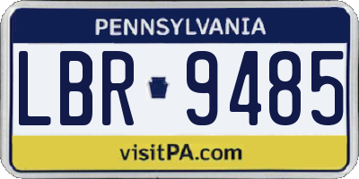 PA license plate LBR9485