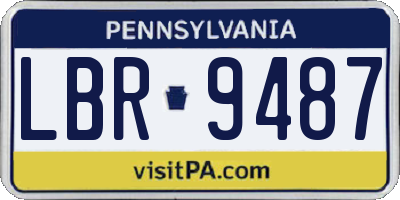 PA license plate LBR9487