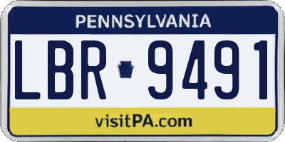 PA license plate LBR9491