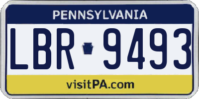 PA license plate LBR9493