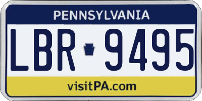 PA license plate LBR9495