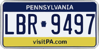 PA license plate LBR9497