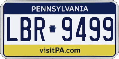 PA license plate LBR9499