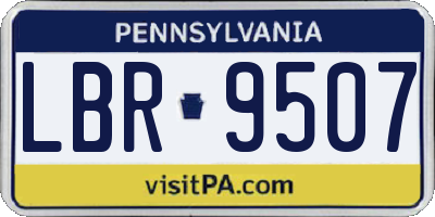 PA license plate LBR9507