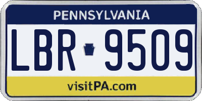 PA license plate LBR9509