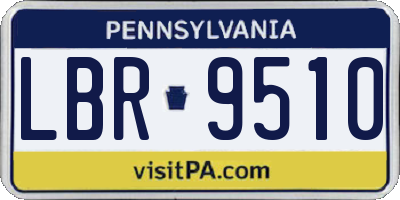 PA license plate LBR9510