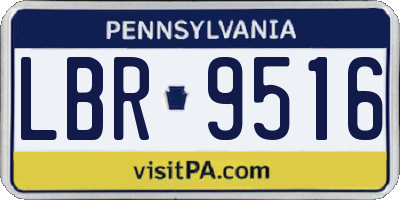 PA license plate LBR9516