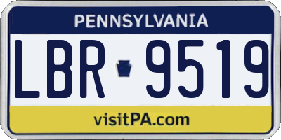 PA license plate LBR9519