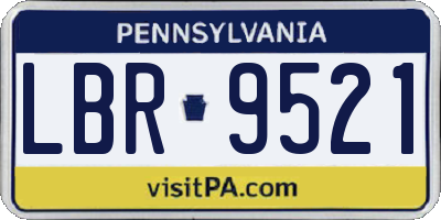 PA license plate LBR9521