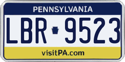 PA license plate LBR9523