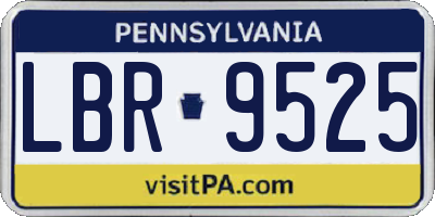 PA license plate LBR9525