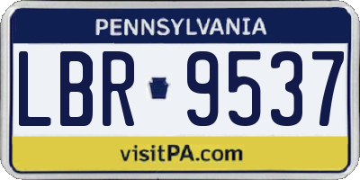PA license plate LBR9537