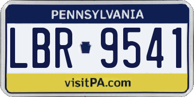 PA license plate LBR9541