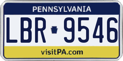 PA license plate LBR9546
