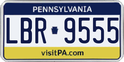 PA license plate LBR9555