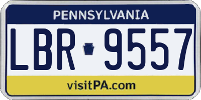 PA license plate LBR9557