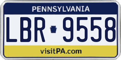 PA license plate LBR9558