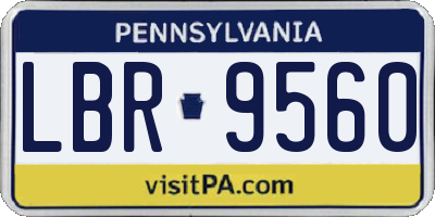 PA license plate LBR9560