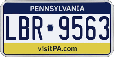 PA license plate LBR9563