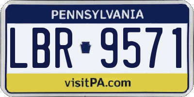 PA license plate LBR9571