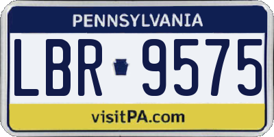 PA license plate LBR9575